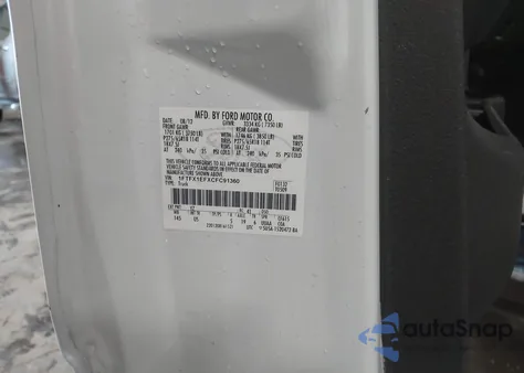 2012 Ford F-150 Xlt z USA, uszkodzony, nr VIN 1FTFX1EFXCFC91360